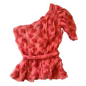 Y2K Asymmetrical Rose Top